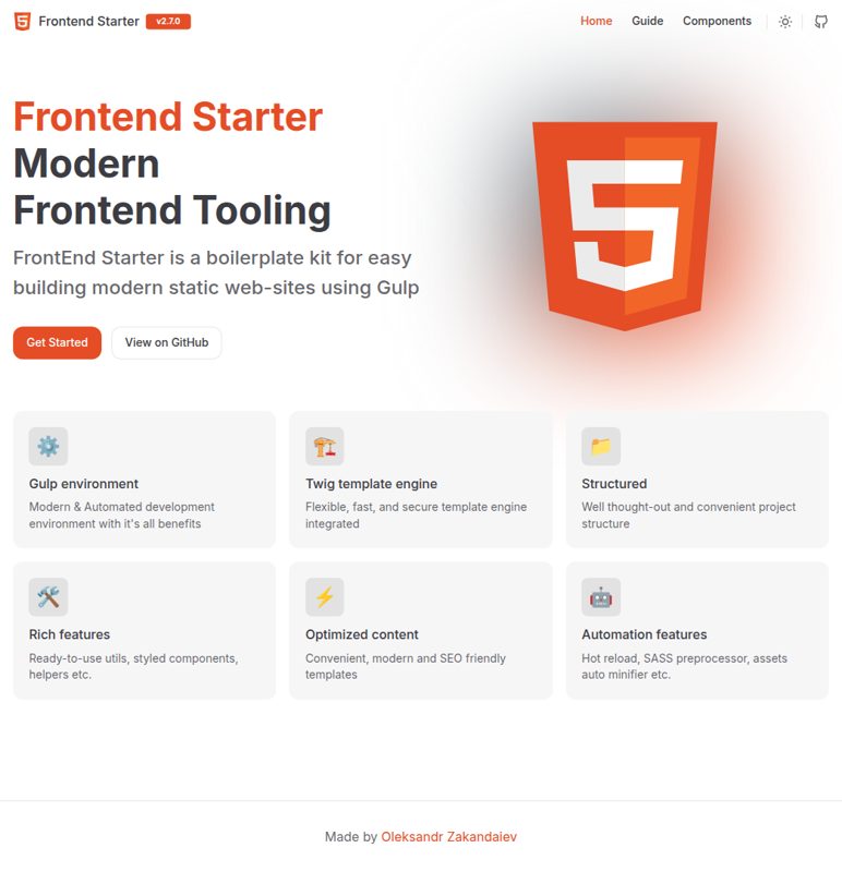Frontend Starter demo